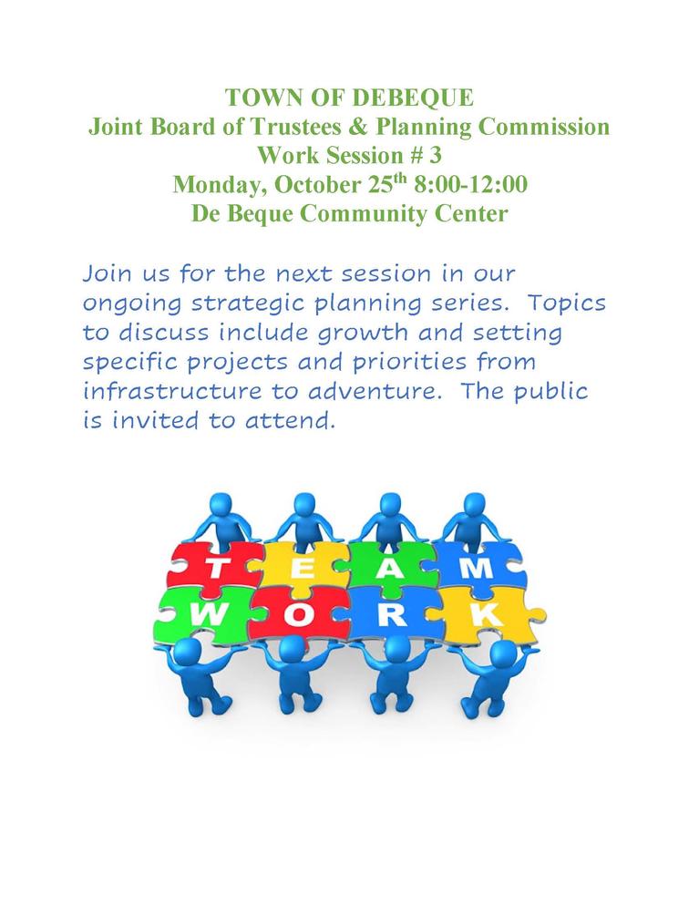 October Work Session Flyer