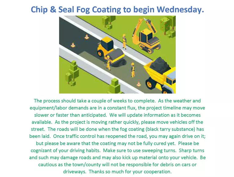 Chip and Seal 2022 Information
